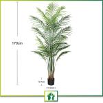 Kunstpalm, 170 cm, grote kunstplant in pot, kunststof palm, ziet eruit als een echte plant, decoratie voor woonkamer, balkon, slaapkamer, kantoor, cadeau voor een housewarming (1 s
