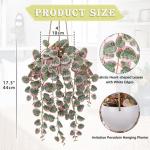Hangende , decoratieve planten in pot, kunstplant hangende eucalyptus, plastic planten hartblad voor slaapkamer, woonkamer, kantoor, decoratie #6