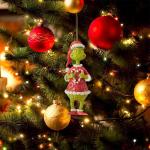 Kerstdecoratie, acryl, kerstboomversiering, groen, schattig, hangende ornamenten, kerstdecoratie, kerstversiering, feestdecoratie voor kerstfeest