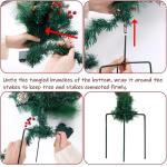 Holiday Planter Filler, Artificial Christmas Urn Filler, Faux Christmas Flowers for Outdoor Planters, Lighted Artificial Christmas Pre-lit Decorations with Tripod Stake, Pot Filler