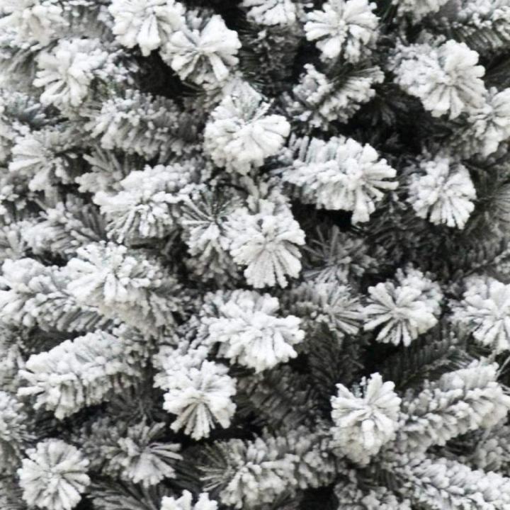Weihnachtsbaum Royal Super Dicker Kiefer Grün Schnee Basis Kreuz Eisen Faltbar Hohe Qualität Zweige mit Schnee Einfache Montage Öffnung Regenschirm (210cm)