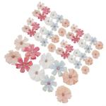 10 Stück Weihnachtsblumen-Weihnachtskränze, Weihnachtsbaum-Party-Dekoration, atemberaubende Blumendekorationen zum Schmücken von Weihnachtsbäumen (50 Stück)