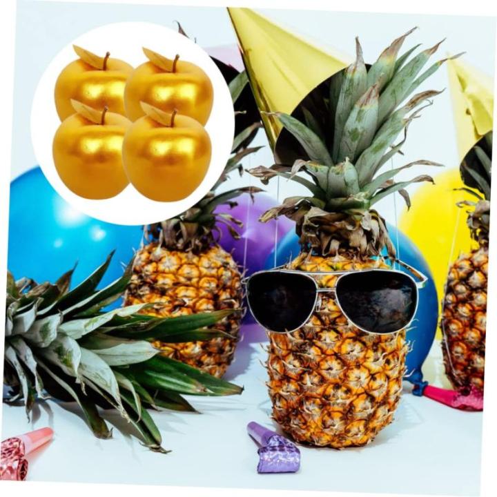 8 STK Simulierter Goldener Apfel Äpfel Tafelaufsatz Gefälschte Äpfel Emuliertes Fruchtmodell Mini Künstlich Simulierte Äpfel Realistische Goldene Äpfel Lebensechte Frucht Sch