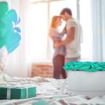 Rozenbox hart, 18 rozen, stabiele bloemenbox, wit, 10 jaar houdbaar, cadeau-idee, decoratieve bloemenbox, turquoise