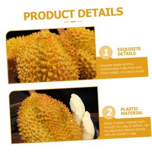 3St künstliche Durian-Imitation Künstliches Gemüsedekor gefälschtes Fruchtspielzeug Wassertisch Spielzeug kunstobst künstliche früchte Obstdekorationen falsches Obst Plastik 