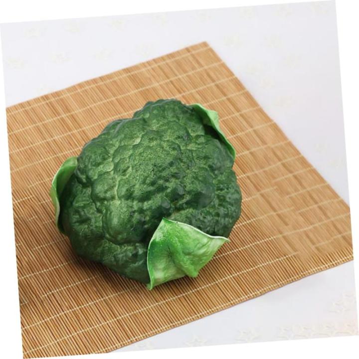 Simulierter Blumenkohl Gemüsemodelle Lebensechter Brokkoli Requisiten Präsentieren Küchendekoration Simulation Gefälschter Brokkolimodelle Künstliche Brokkoli-dekore Green Sch