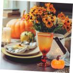 50 Stück Kürbis-Ornamente Weihnachtsdeko Herbstdeko Schaum Kamin Schüttgut