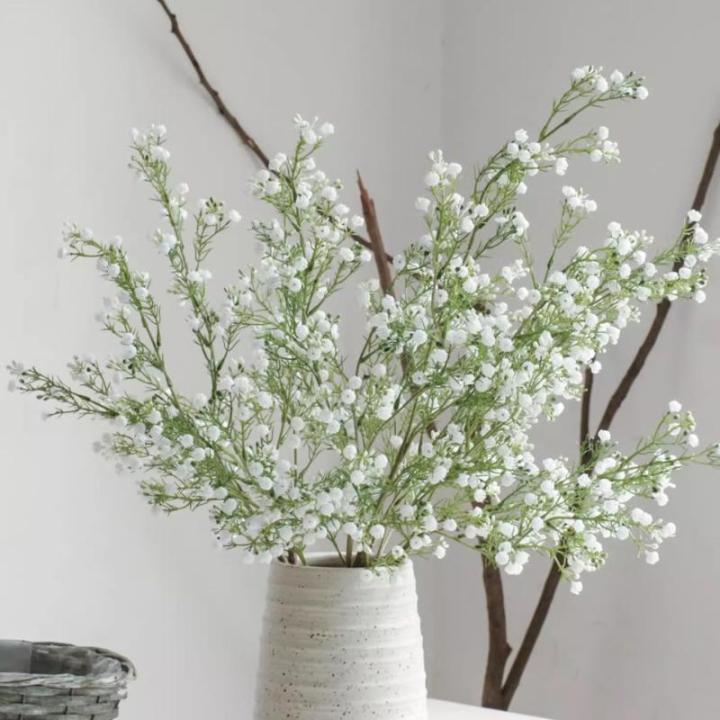 Kunstmatige Gypsophila Witte Nepbloemen Gypsophila Mini Babys Adem Baby Adem Bloemen Kunstmatige voor Bruiloft Thuis DIY Boeket Party Decoratie