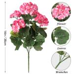 , 6 bundels voor binnen en buiten, , decoratie, , uv-bestendig, geraniumstruik voor hangende tuin, veranda, raam, box, decoratie, roze