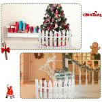 Witte kunststof omheining, 24 stuks, kerstboomomheining, grens van kunststof, kerstboomomheining voor kinderen, wit, kunststof, lattenhek, decoratie, voor Kerstmis, bruiloft, feest