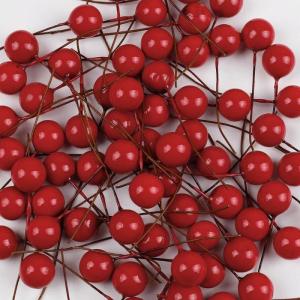 20 Stück Künstliche Beeren 12mm,Dekorative Beerenstiele,Beeren Früchte,für DIY Handwerk Dekoration,Weihnachtsbaum Weihnachtskranz Tischdeko,Hochzeit,Home Decoration,Rot