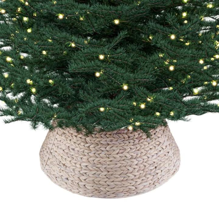 Model 2 Kerstboomkraag/rok van zeegras voor bedekking van kerstboomstandaard, in natuurlijke kleur, diameter 60 cm, mand