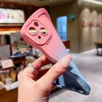 Miagon Gradient esthetische golfhoes voor Samsung Galaxy A70, schattige golven, telefoonhoes voor dames en meisjes, krullend frame, design, siliconen TPU bumper beschermhoes