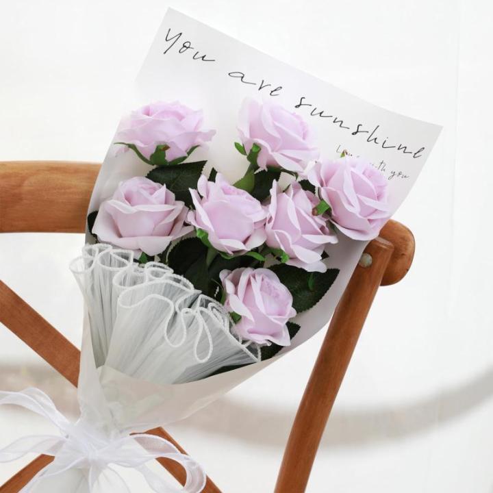 10 stuks kunstmatige zijden roos bloemen enkele stengel neprozen bloemen voor thuis feest bruiloft boeket (lichtpaars)