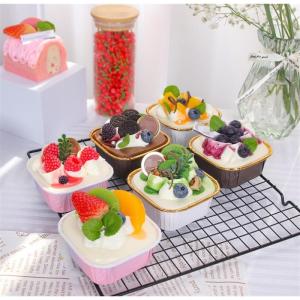 Fake Kuchen künstliche Kuchen 6PCS Gefälschte Cupcake Simulation Künstliche Lebensmittel Kuchen Gemischt Spielen Lebensmittel Modell Küche Dekoration Realistisches Essen
