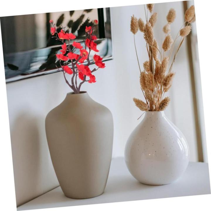 2st Simulation Pflaumenblüte Rosenstrauß Blumenvase Dekoration Einmachgläser Künstlicher Blumenstrauss Blumenstrauß Vasenfüllungsdekore Künstliche Pflaumenblüten-Picks Rot 