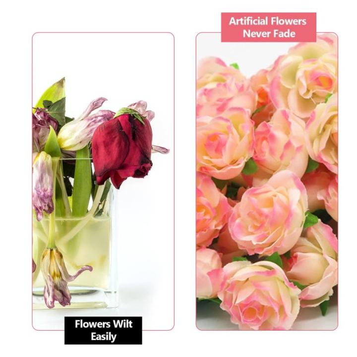 , 80 stuks, rozen, nepbloemen, decoratief, voor bruiloft, DIY, feestelijk, 4 kleuren
