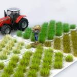 32 Stück Simulation Gras Modell Grasbüschel Miniatur Statisches Gras Modell Miniatur Strauch Büsche für Landschaftsschiene Weg 32 Stück Miniatur Grasbüschel