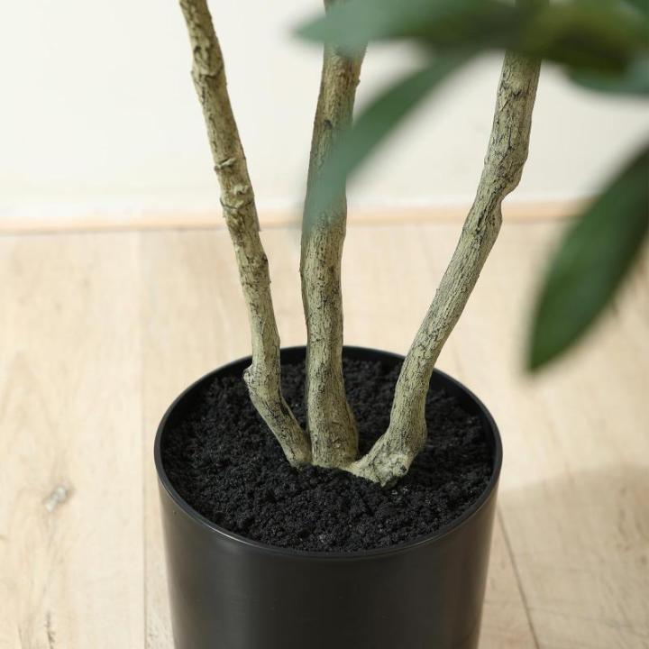 Kunstolijfboom, 180 cm, kunstplant olijfboom met natuurlijke houten stam en levensechte vruchten voor thuis- en kantoordecoratie, grote voor binnen, 1 verpakking