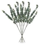 5 stuks kunstmatige eucalyptusplanten, , decoratie, eucalyptus met 3 takken, droogbloemen, decoratie voor woondecoratie, hoogte 74 cm