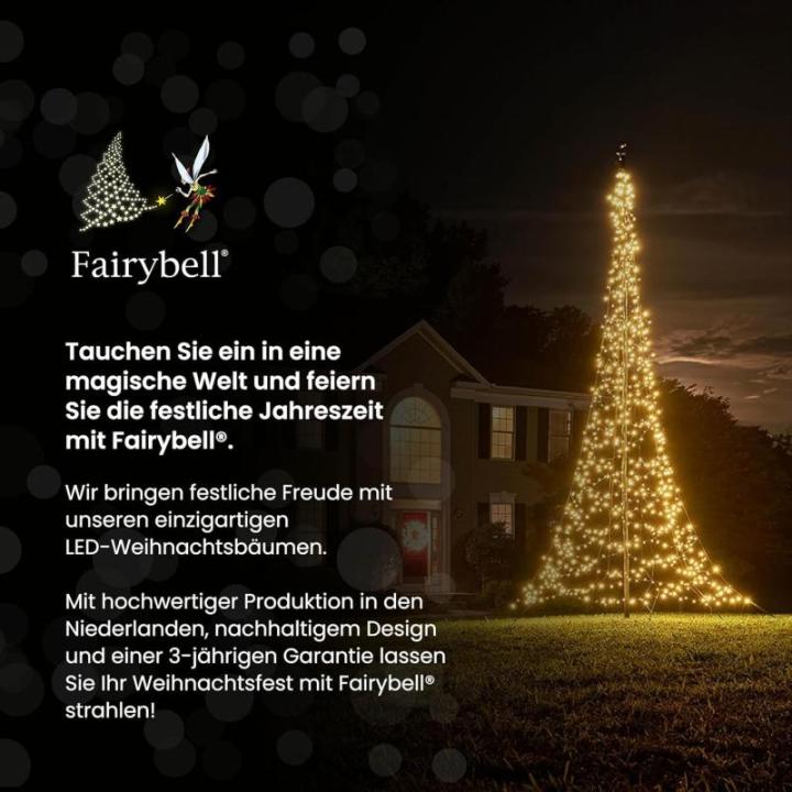 LED-Weihnachtsbaum für draussen - 4 Meter - 400 LEDs - Weihnachtsbaum inklusive Mast - Warmweiss