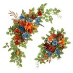 Realistische florale gewölbte Türverzierungen, bunte Seidenblumen-Dekorationen für erfreuliche Anlässe und Zeremonie-Hintergründe