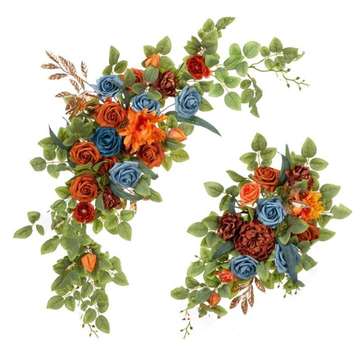 Realistische florale gewölbte Türverzierungen, bunte Seidenblumen-Dekorationen für erfreuliche Anlässe und Zeremonie-Hintergründe