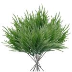 12 Stück Norfolk-Tanne-Stängel, realistische künstliche Tannenzweige, weicher Kleber, Norfolk-Tanne-Weihnachtszweige für Weihnachten (25,6 Zoll), künstliche Pflanzen