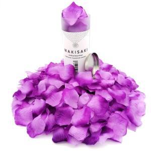 (Getrennt, Desodoriert) Künstliche gefälschte Rosenblätter für Romantische Nacht, Hochzeit, Event, Party, Dekoration, in Loser Schüttung (1000 Stücke, Allmählicher Lavendel)
