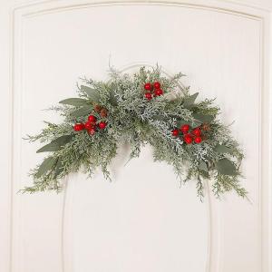 Weihnachts-Deko-Swag, Künstliche Weihnachts-Swag-Dekoration, Künstlicher Weihnachts-Swag-Kieferzweig, Briefkasten-Swag-Dekoration, für Wandtürsturz-Festival-Dekoration