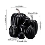 Herbstkürbisse, 7 Stück Künstliche Kürbisse, Schaumstoff, Herbstkürbis für Ernte, Herbs_t, Tisch, Zuhause, Garten, Erntedankfest, Halloween, Party-Dekoration