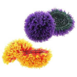 2St Eukalyptus-Grasball kunstpflanze kunstplflanze zimmerpflanzen simulierter Grasball Runde künstliche Pflanze dekorative Graskugel simulierte Pflanzenformschnittbälle Plastik