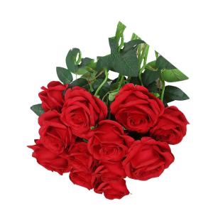 Realistische künstliche Rosensträuße für Küche, Garten, Hochzeit, Tafelaufsatz, Dekoration, 12 Stück