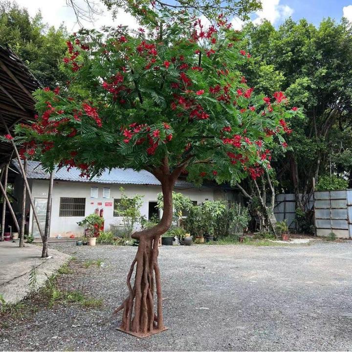 Simulierter Phönixbaum, künstliche grüne Pflanzen, Jacaranda -Baum, Feuerbaum, Landschaftsdekoration Künstlicher Baum, simulierter großer Baum B-6.6ft