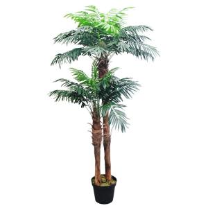 Grote kunstpalm, kunstplant als echte plastic plant, balkon, kokospalm, decoratie, 170 cm hoog