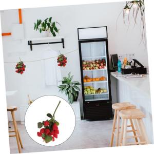 4 Stück Simulierte Obstspieße Künstliche Erdbeeren Lebensechte Obst Requisiten Künstliche Früchte Für Die Dekoration Künstliche Früchte Dekor Obst Requisiten