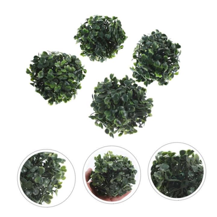 8 STK Simulierter Mailänder Ball Gefälschte Graskugel Für Die Decke Topiary-Kugel Faux Gefälschte Grasball-anhänger Gefälschter Pflanzen-Topiary-Ball Buchsbaum Kugel Seidenbl