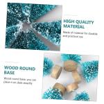 5 Sätze Mini-Weihnachtsbaum Mini-weihnachtskiefer Mini-weihnachtsbäume Weihnachtsbaumdeko Weihnachtsbäume Geschmückt Künstlicher Christbaumschmuck Sisal-Seide Blue 24 Stück *