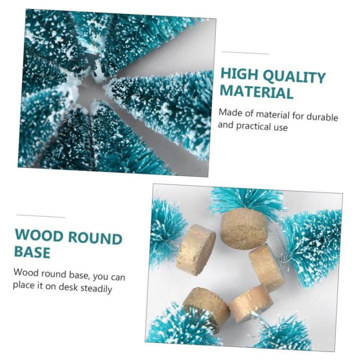 5 Sätze Mini-Weihnachtsbaum Mini-weihnachtskiefer Mini-weihnachtsbäume Weihnachtsbaumdeko Weihnachtsbäume Geschmückt Künstlicher Christbaumschmuck Sisal-Seide Blue 24 Stück *
