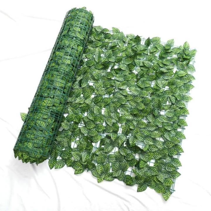 Kunstmatige bladomheining klimop haagmuur buiten nepplanten groen blad privacy hek panelen voor huis tuin tuin balkon decoratie 50 x 300 cm ideaal voor privacy en decoratie met rea