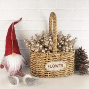 24 stuks glitters, champagnegouden bessen, steel, kunstmatige rode bessen, plukken, rode bessen, takken, kerstbessen, steel, picks voor kerstboom, doe-het-zelf, knutselen, bruiloft