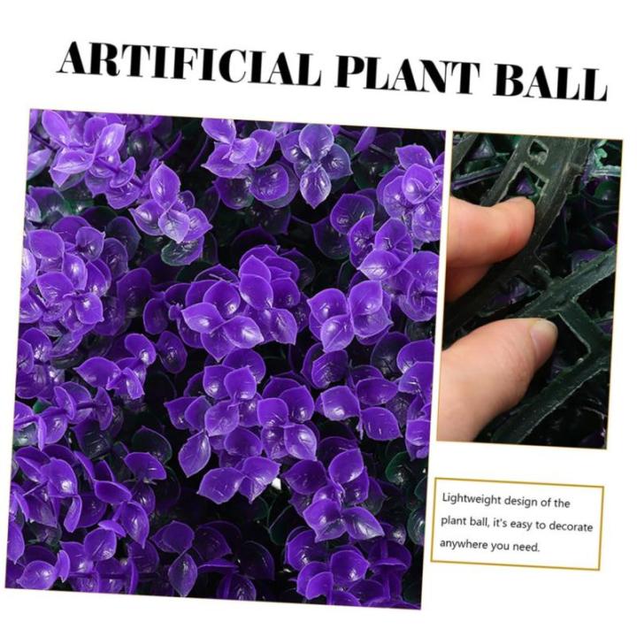 4 Stück Eukalyptus-grasball Künstliche Grünpflanzen-dekorationskugeln Decke Grasball Lavendel Formschnitt Ball Simulation Formschnittbälle Künstliche Zimmerpflanzen Plastik Vi