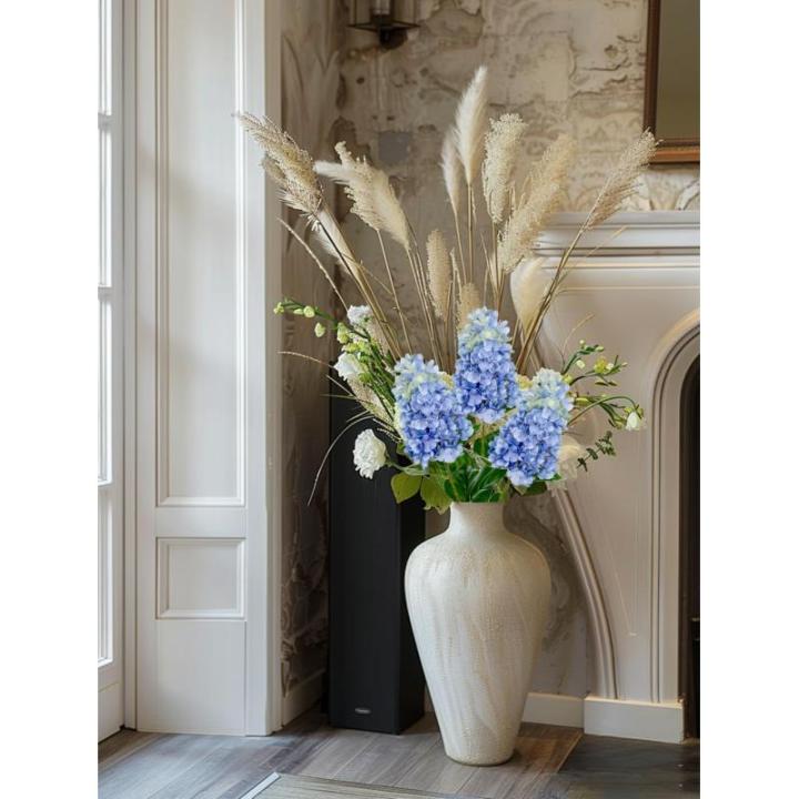 3 stuks nepbloemen hortensia lichtblauw 73,9 cm hoge kunstmatige hortensia bloemen, zijden bloemen lange steel voor bloemstuk thuis boerderij kantoor hotel decoratie