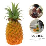 2St simulierte Ananas-Ornamente Küchensimulation Ananas realistische gefälschte Ananasornamente Ananas Attrappe für Schaufenster Kunst Ananas für Hausdekoration Spielzeug Harz