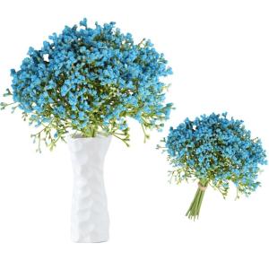 1404 , 16 stuks, gypsophila-bloemen, voor bruiloft, bruidsboeket, thuis, knutselen en decoratie, 16 stuks