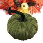 Samt-Set – Künstliche Kürbisse Mit Echten Stielen In Verschiedenen Größen – Für Halloween, Thanksgiving, Herbstdekoration, Erntefest Und Präsentation, Luxuriöse, Realist