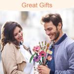 Künstliche Blumen Bauset Blumen Pflanzen Blumenstrauß Gefälschte Blumen für Dekorationen, Dekoration Blume Roses Erwachsene für Zuhause Geschenk, DIY Geschenke Ziegelblumen, N