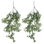 , hangende groene hangende 2 stuks, bladeren, namaak-slingers, kunststof planten, voor bruiloft, tuin, wanddecoratie (lengte: 80 cm)