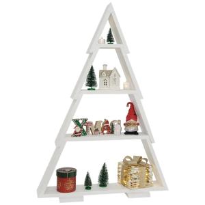 Dekorativer Weihnachtsbaum aus Holz mit 4 Ablagen für Weihnachtsschmuck. Handgefertigter Baum 110x86cm. Stehende oder hängende Dekoration. Dekoration für den Innen- und Außenbe
