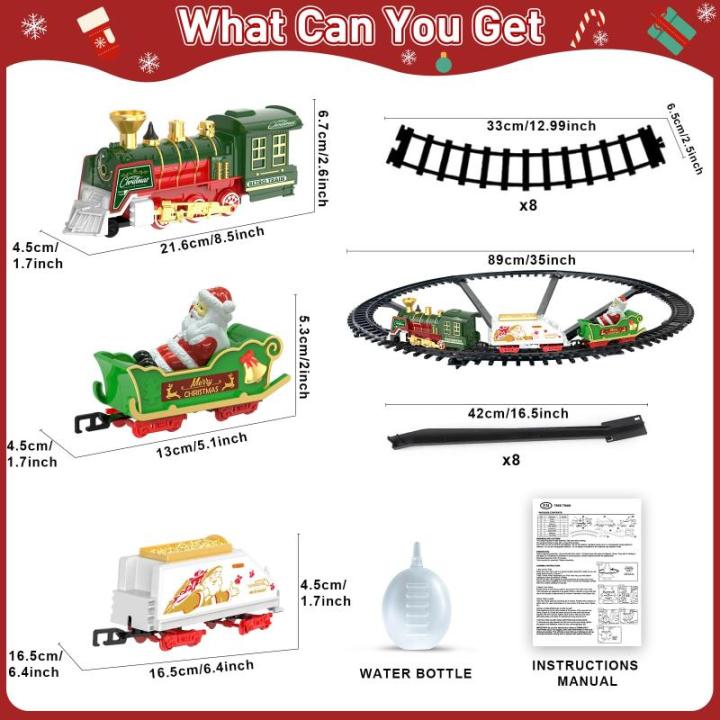 Hanging Christmas Train Set - Kersttrein speelgoed met licht en geluid voor jongens en meisjes, trein speelgoedset rond onder de kerstboom, beste kerstdecoratie voor binnen voor ge